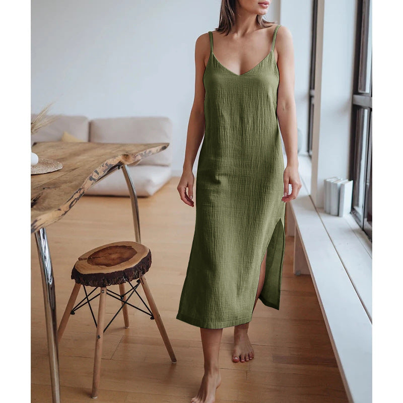 Cotton Double Layer Crepe Dress