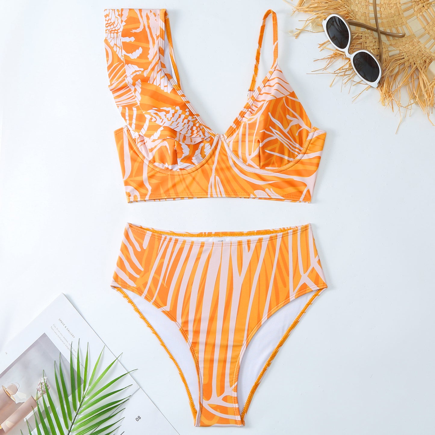Printed Bikini Swimsuit Set