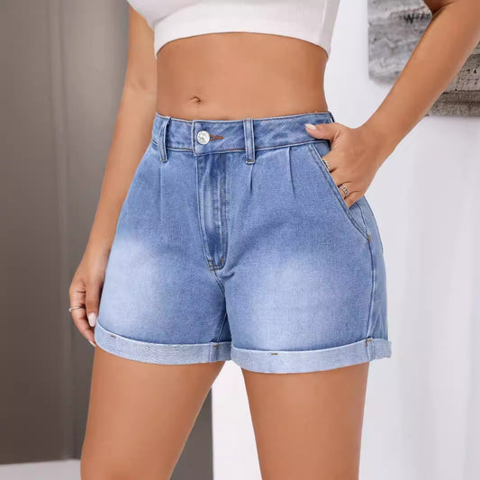 Rach Curling Denim Shorts