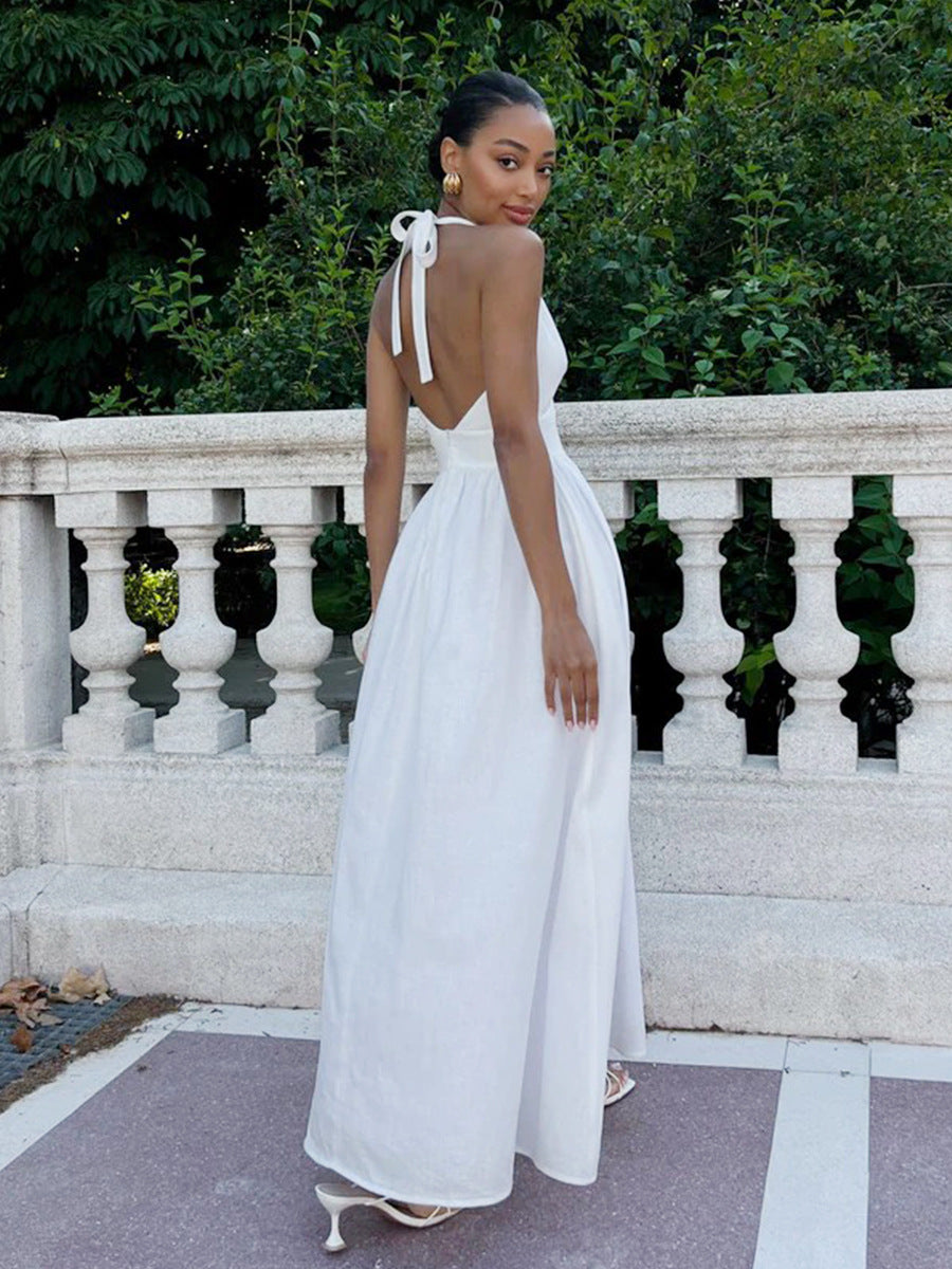 Cotton Halter Maxi Dress