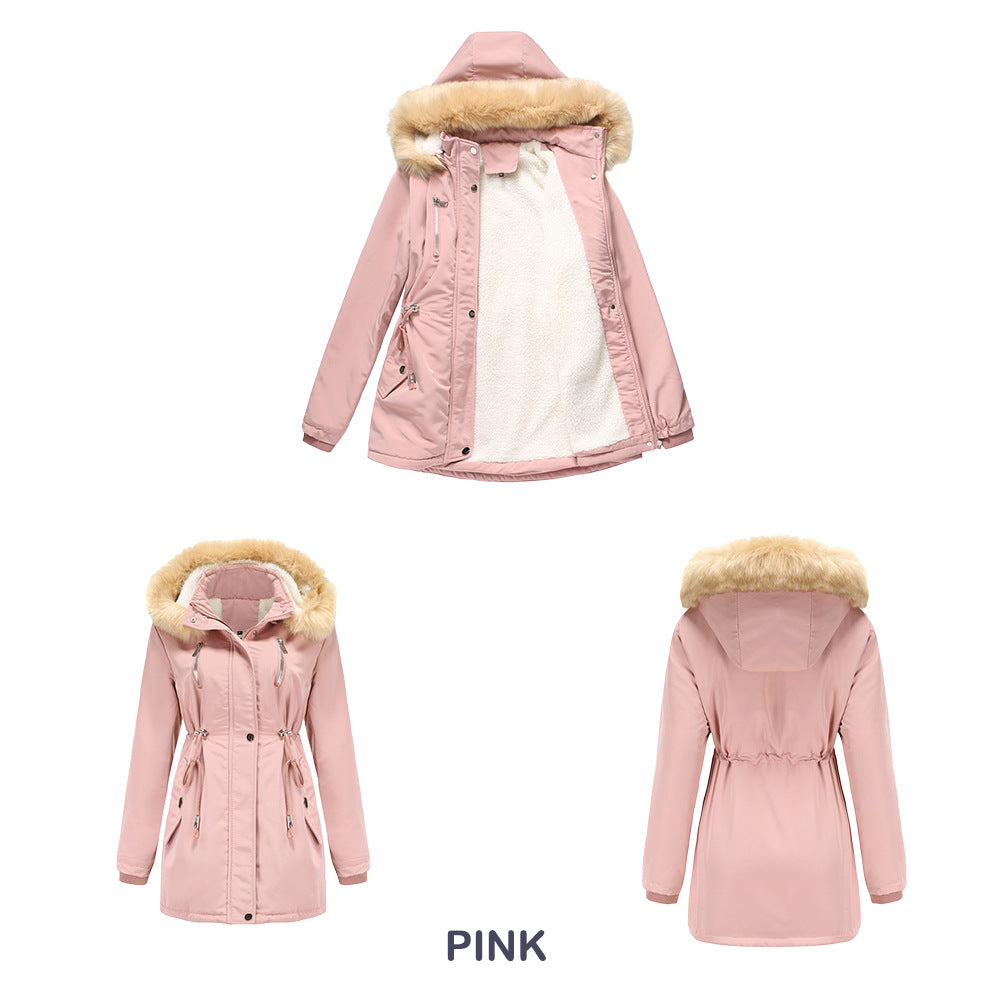 Cotton-Padded Coat w/ Removable Hood