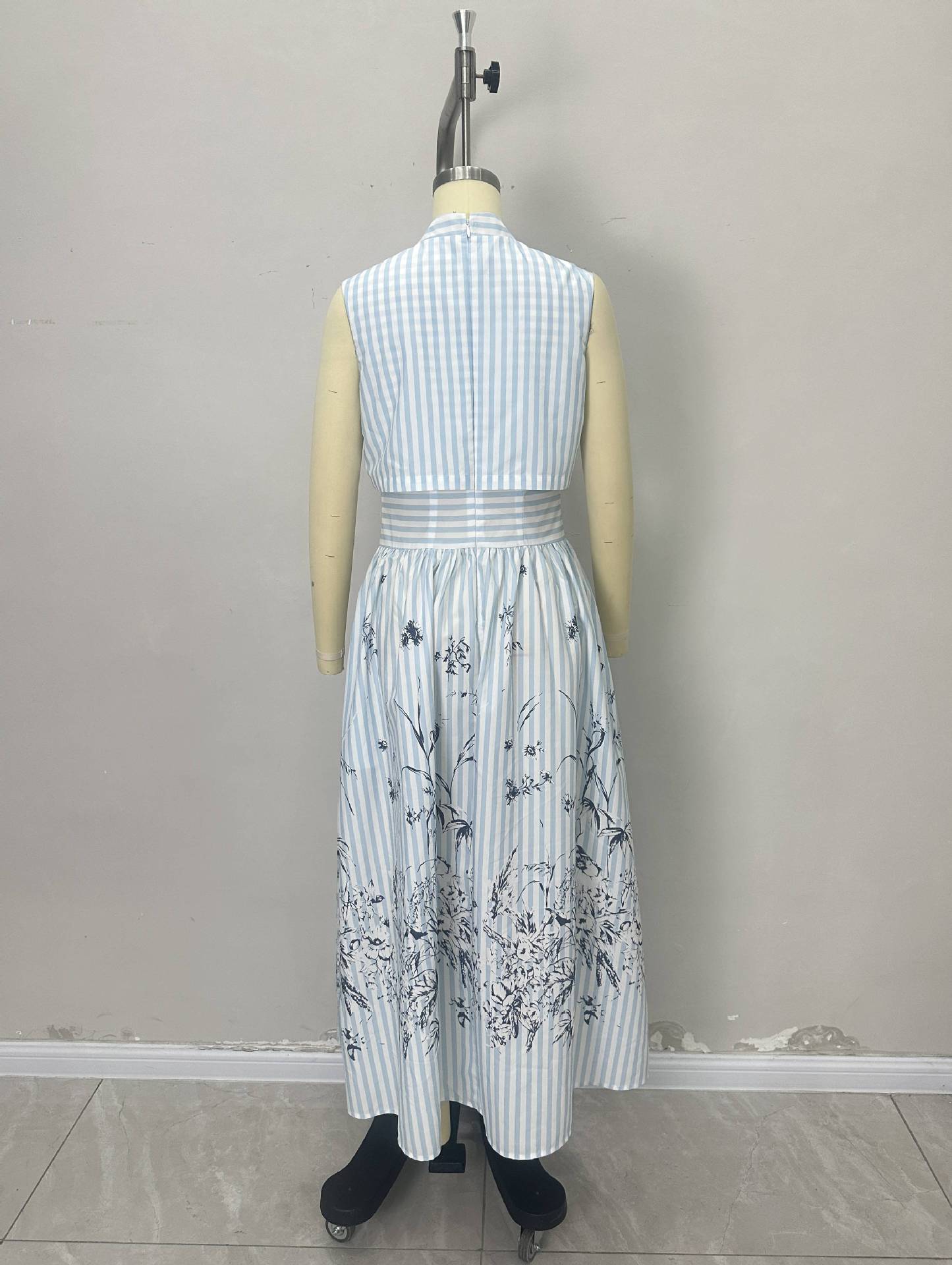Blue & White Striped Dress