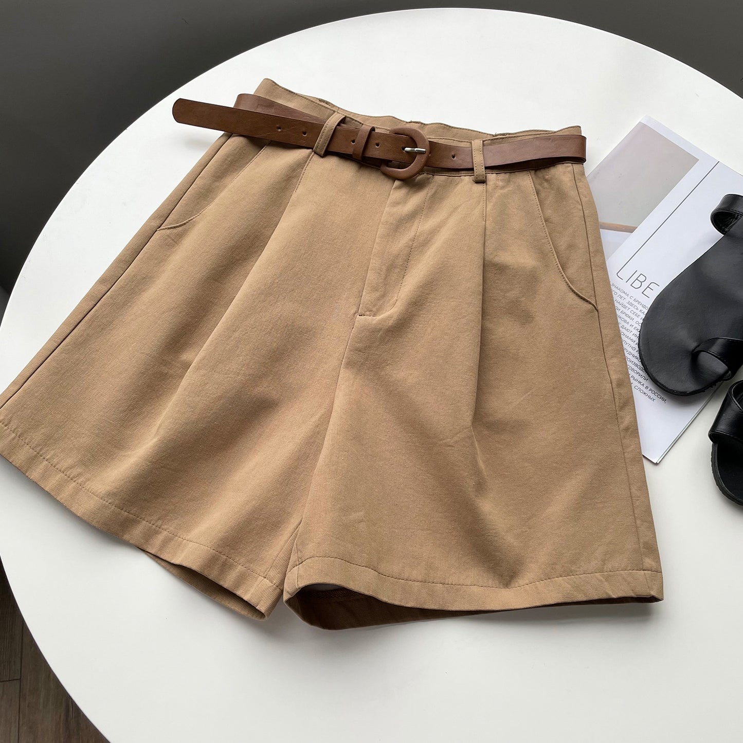 High Waist Slimming Loose Shorts