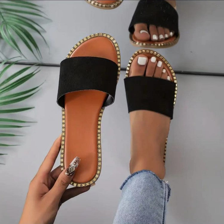 Flat Leopard Print Lightweight Sandals