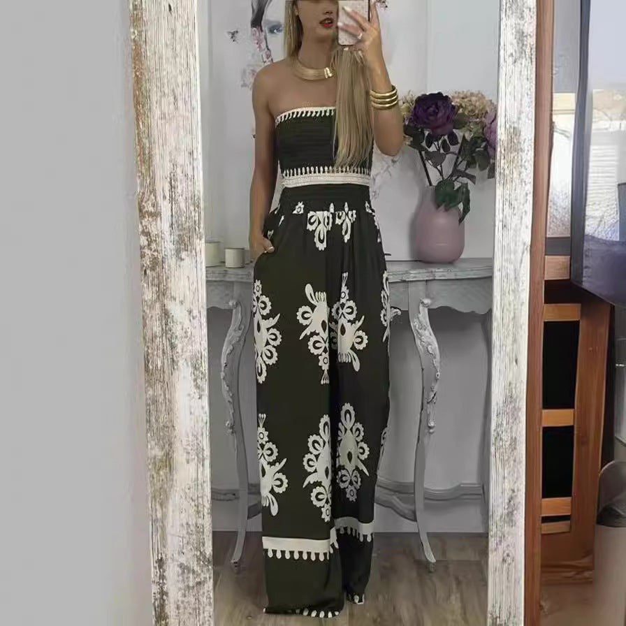 Strapless Printed Jumpsuit