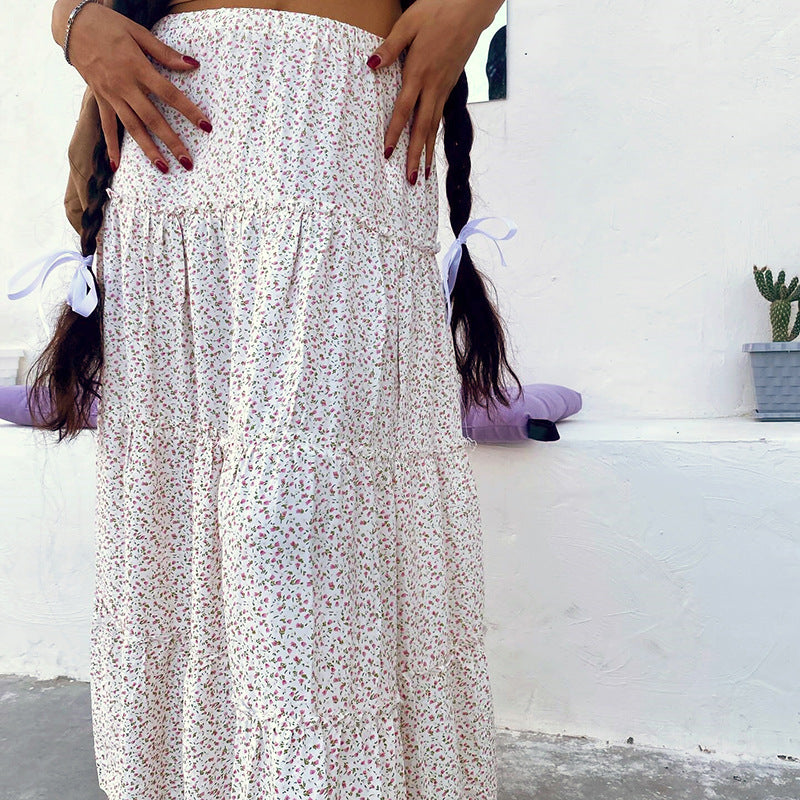 Light Pastoral Gentle Floral Skirt