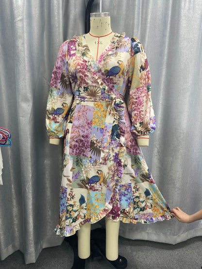 Vintage Fashion Print Dress