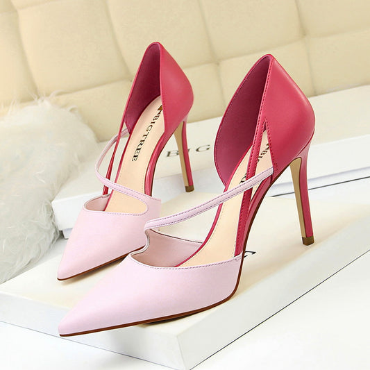 Pointed Toe Colorblock Stilettos