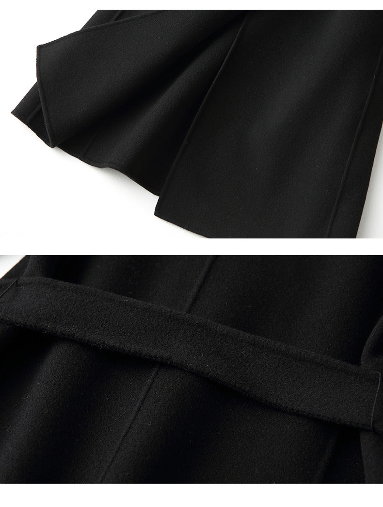 Premium Double-Faced Woolen Mid-Length Coat