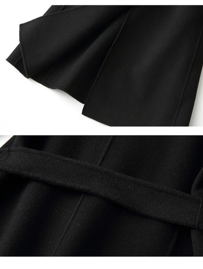 Premium Double-Faced Woolen Mid-Length Coat