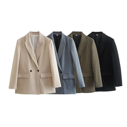 Loose Double-Breasted Blazer