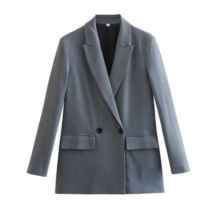 Loose Double-Breasted Blazer