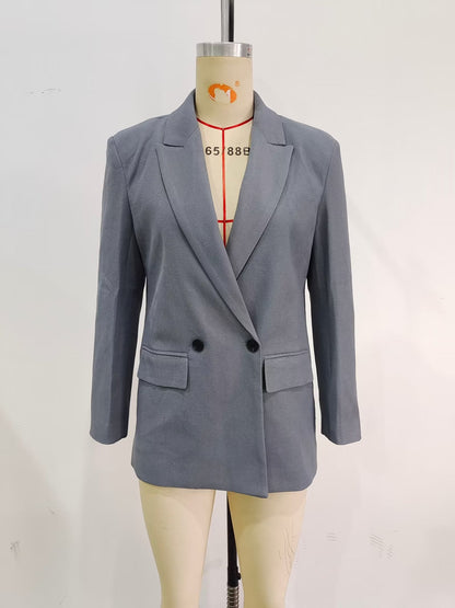 Loose Double-Breasted Blazer