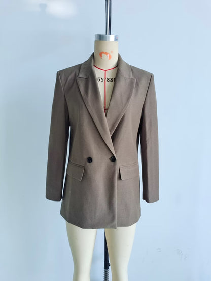 Loose Double-Breasted Blazer