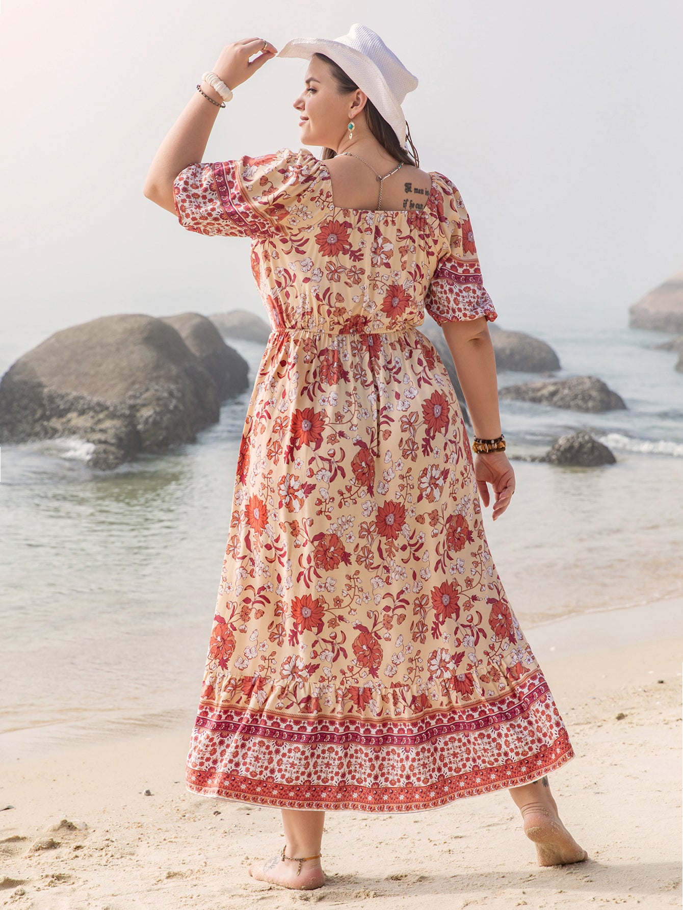 Seaside Floral Maxi Dress