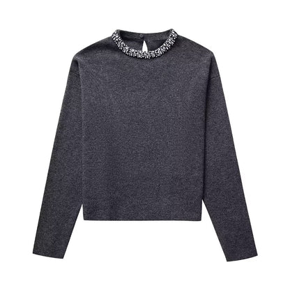 Diamond Collar Sweater top
