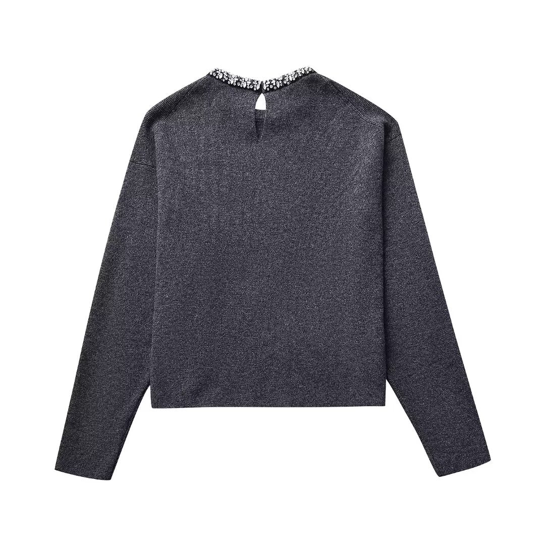 Diamond Collar Sweater top