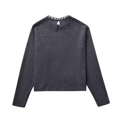 Diamond Collar Sweater top