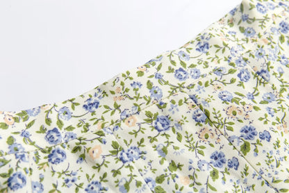 French Casual Floral Skirt