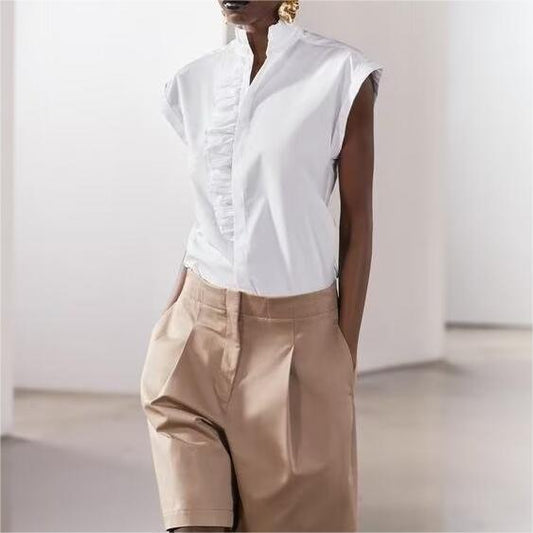 Cotton Casual Sleeveless Shirt