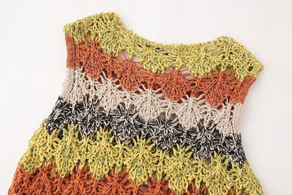 Woven Striped Knitwear Top