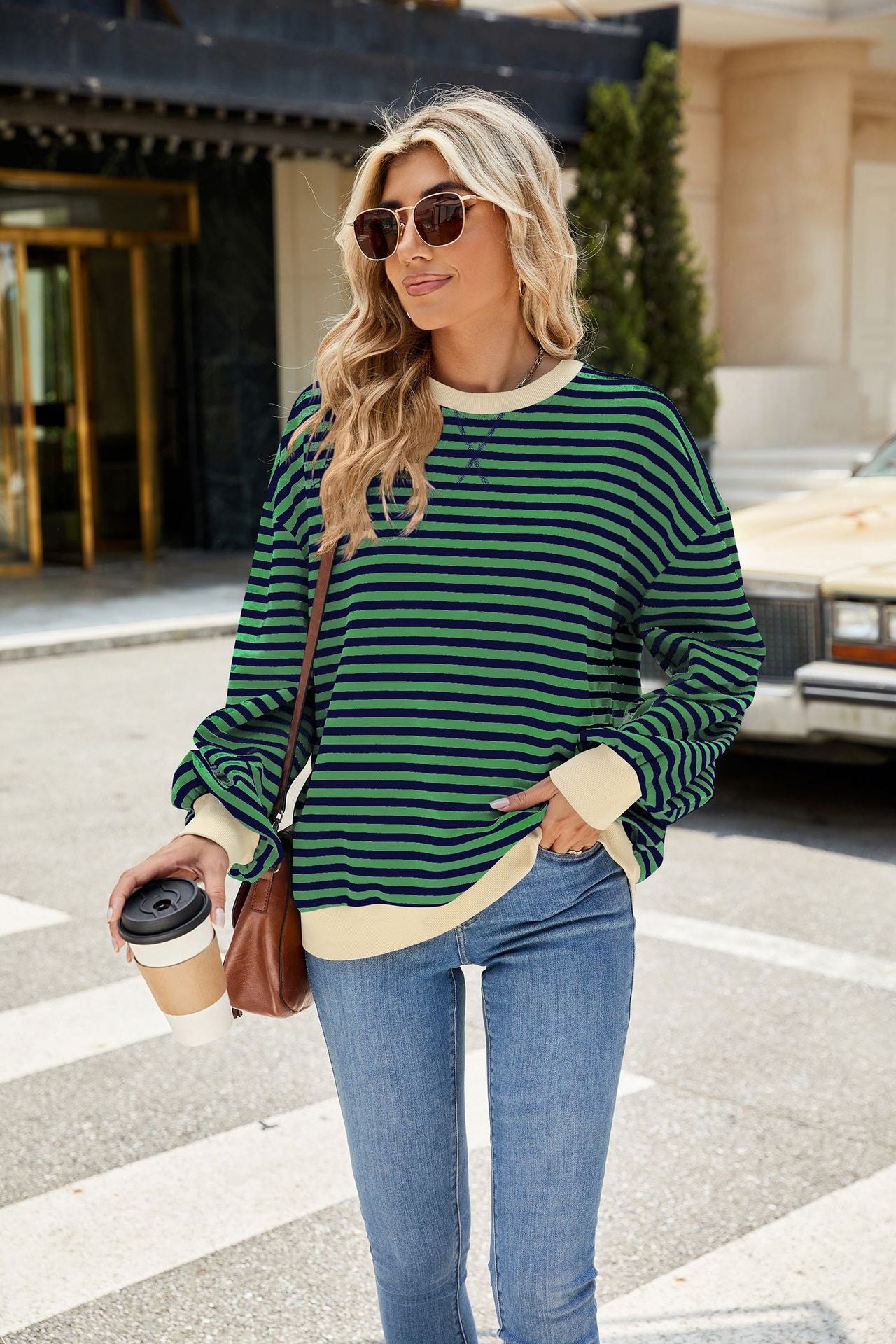 Striped Comfort Sweatershirt