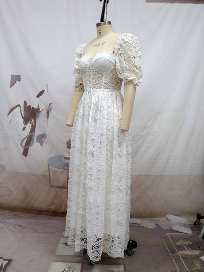 Hannah Lace Midi Dress