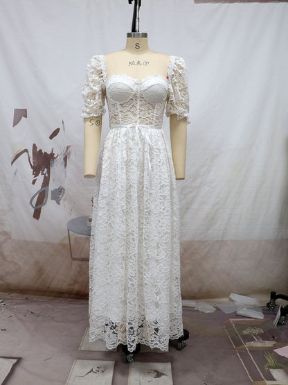 Hannah Lace Midi Dress