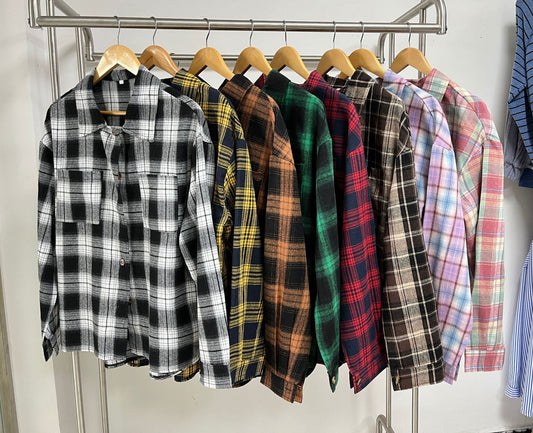 Button down Plaid Flannel Shirt