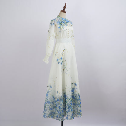 Lantern Long Sleeve Printed Shirt & Skirt Set