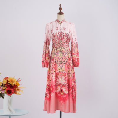 Luxury Button Pocket Mid Length Dress w/ Belt
