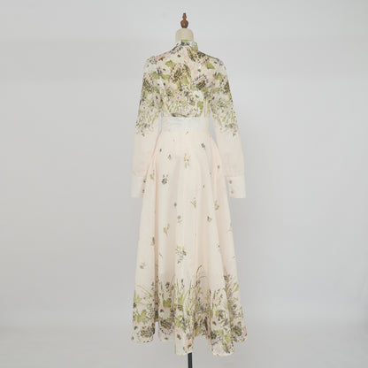 Colorful Floral Slip Skirt & Blouse Set