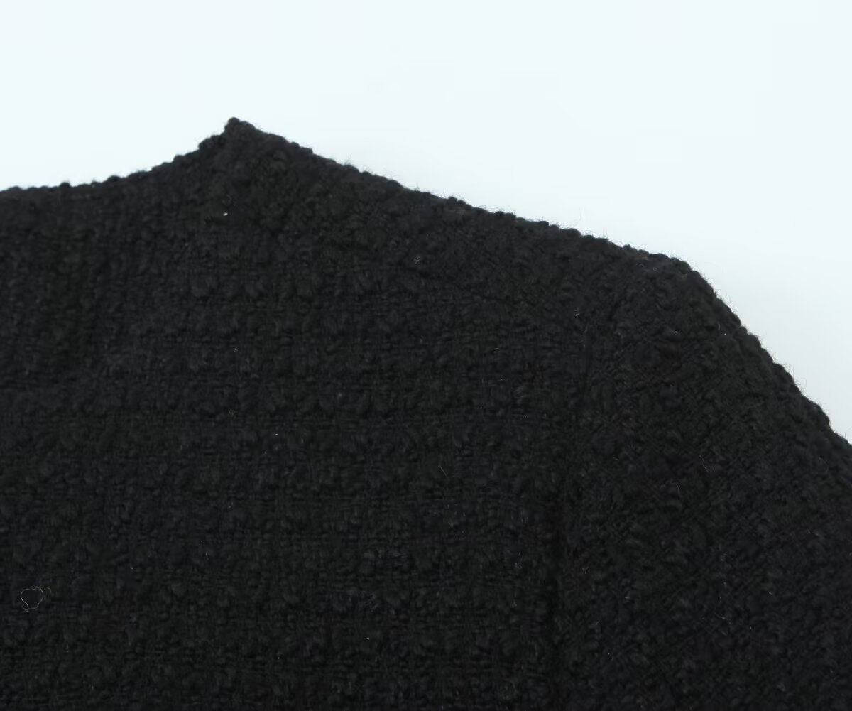 Tweed Single Breasted Short Coatigan