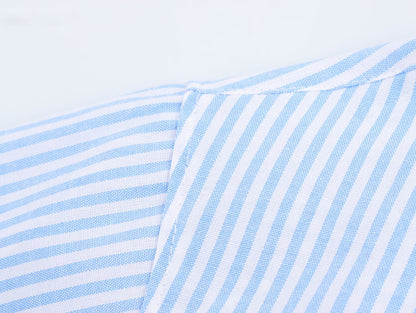 Simple Blue Striped Button-down Shirt