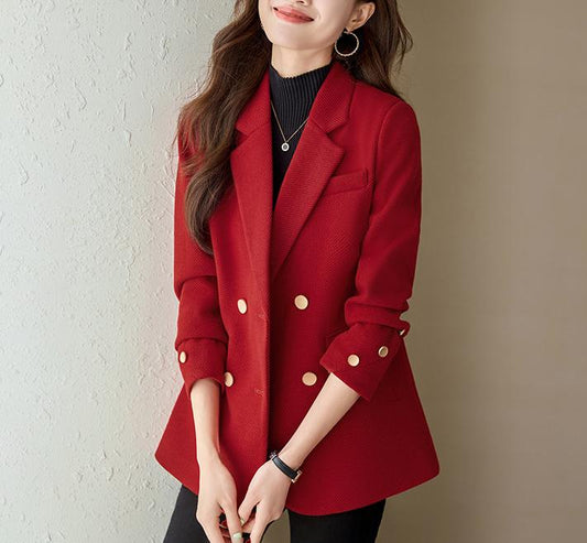Woolen Mid Length Blazer