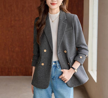 Woolen Mid Length Blazer