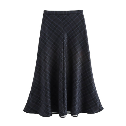 Plaid Midi Skirt