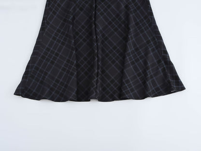 Plaid Midi Skirt