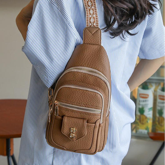 Faux Leather Crossbody Bag