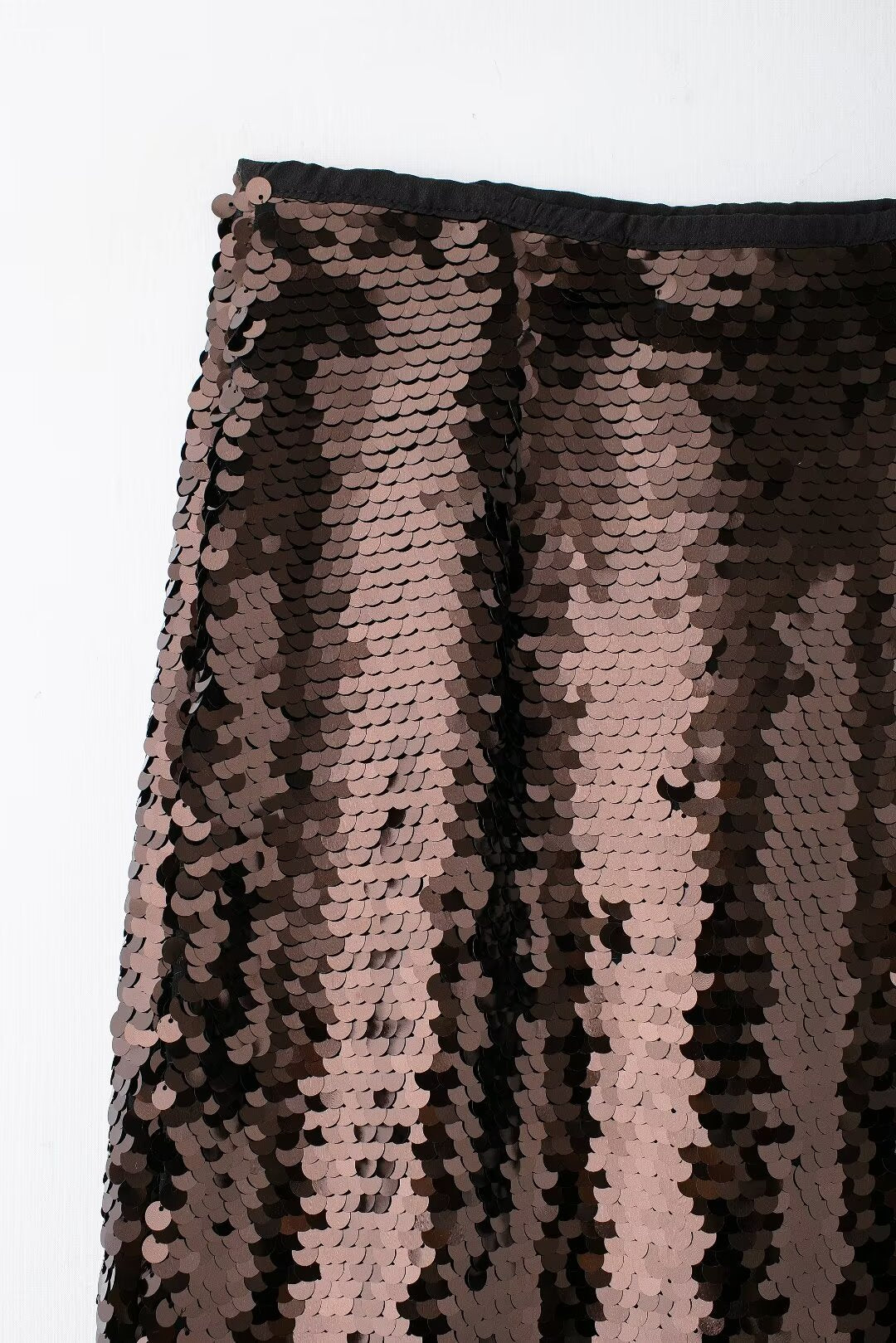 Brown Sequence Skirt