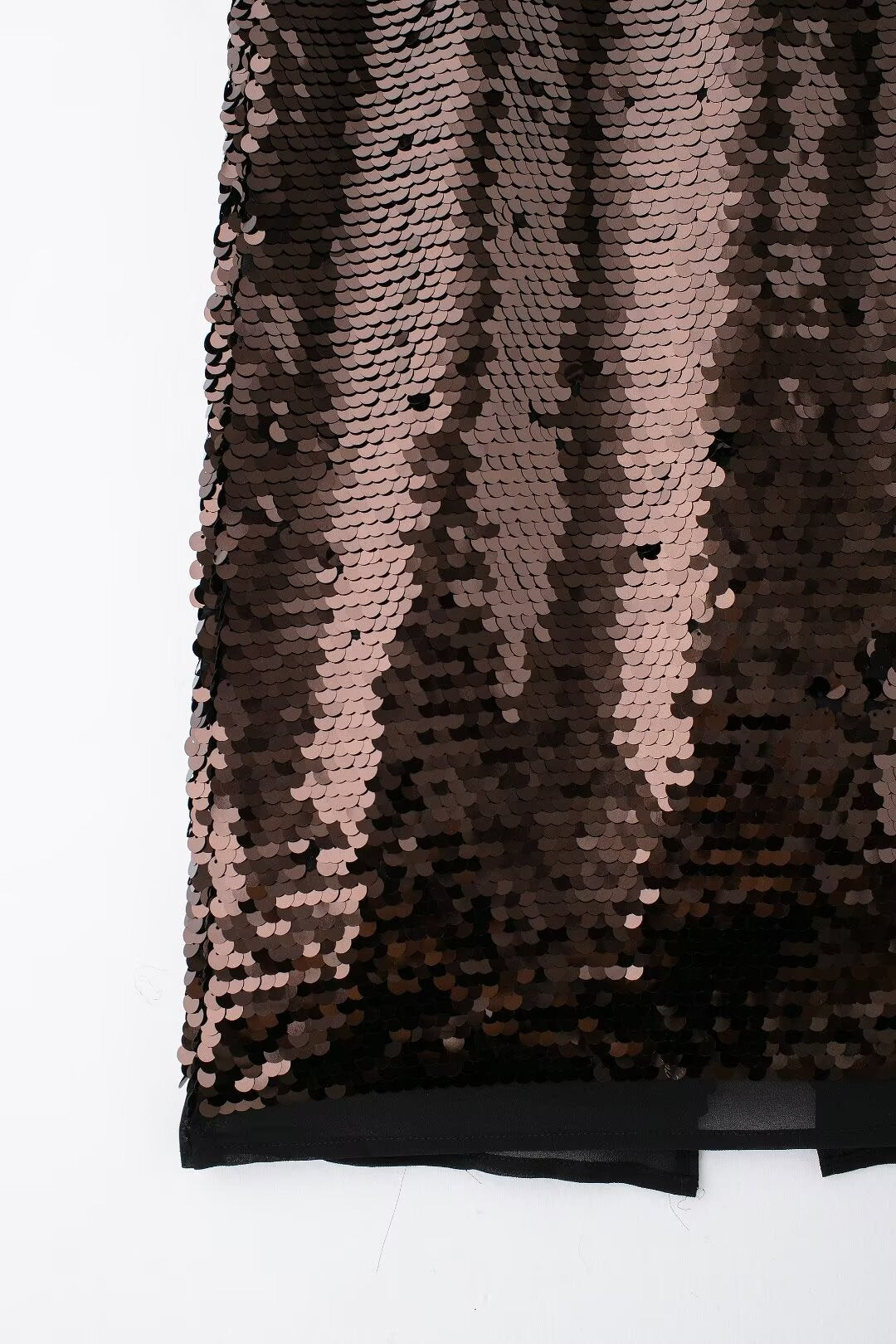 Brown Sequence Skirt