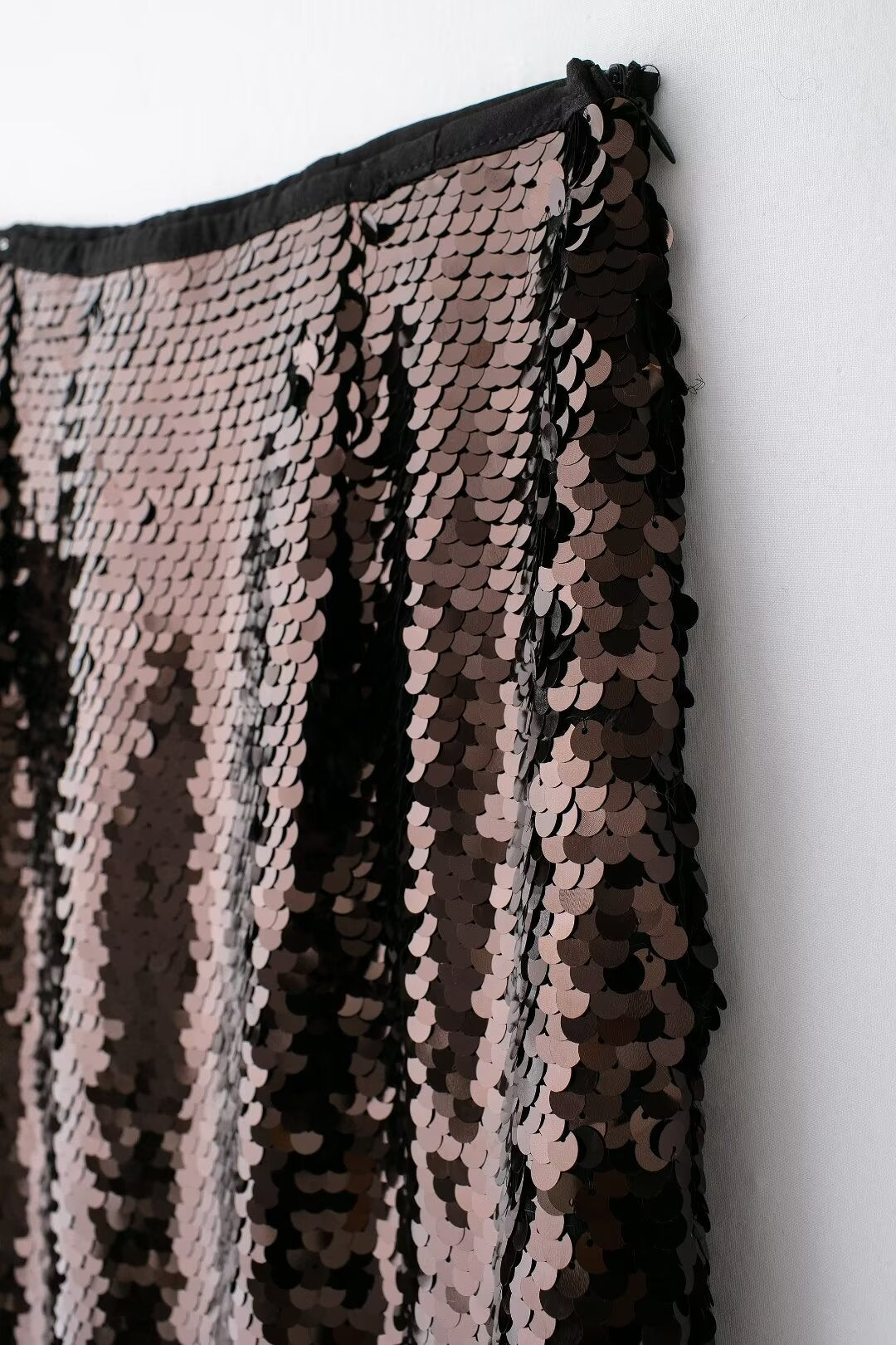 Brown Sequence Skirt