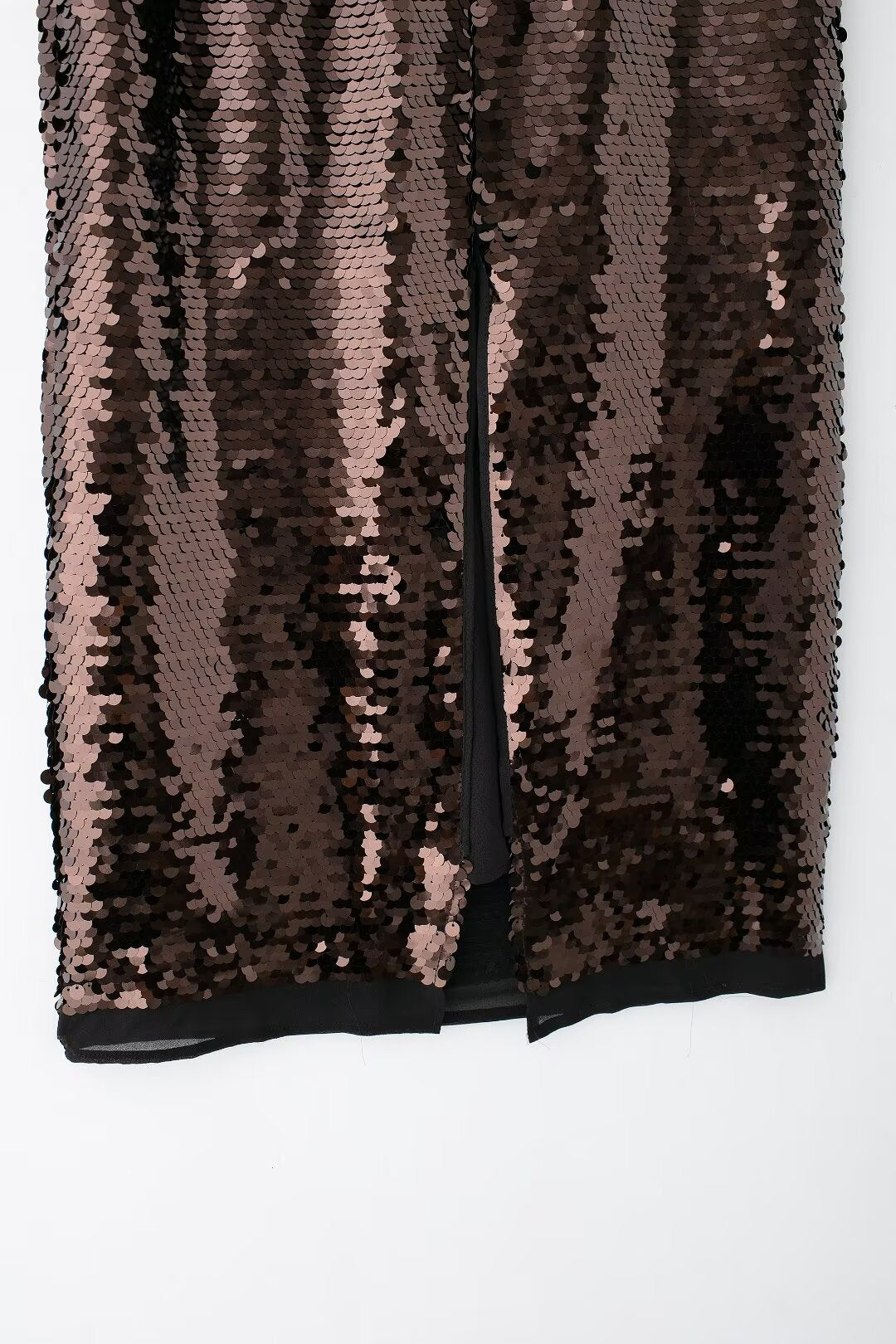 Brown Sequence Skirt