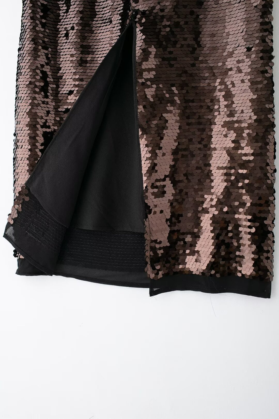 Brown Sequence Skirt