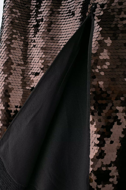 Brown Sequence Skirt