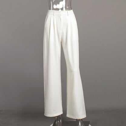 Pure White Wide Trousers