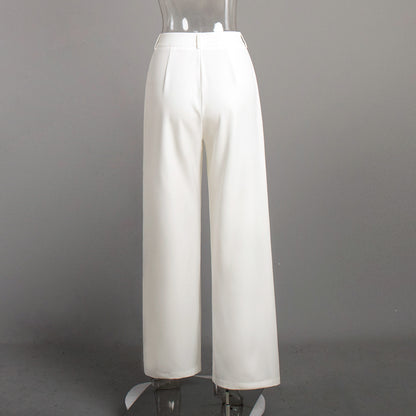 Pure White Wide Trousers