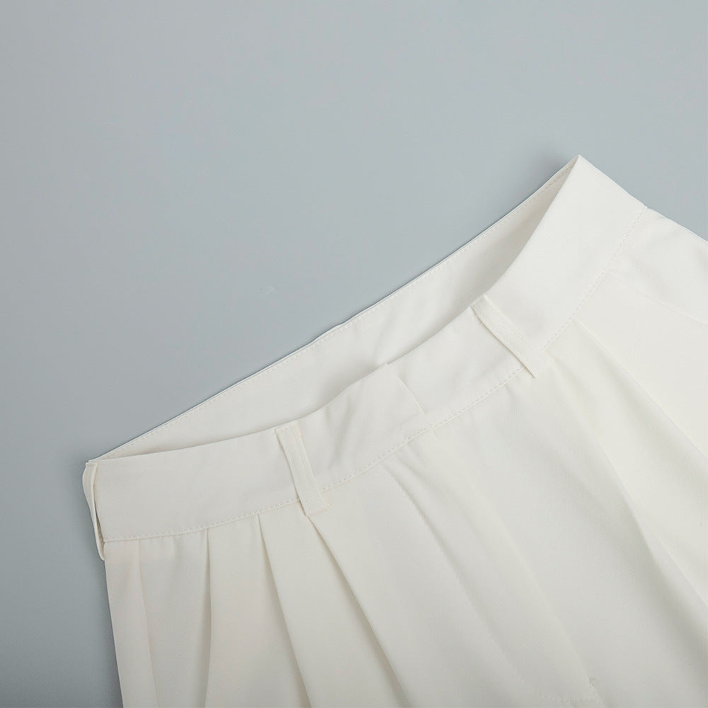 Pure White Wide Trousers