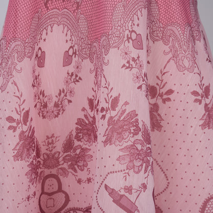 Sleeveless Stand-Up Collar & Ruffled Skirt Set