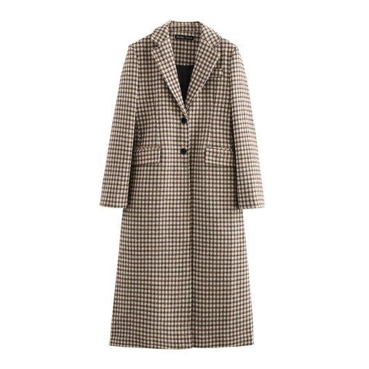 Gabriella Plaid Overcoat